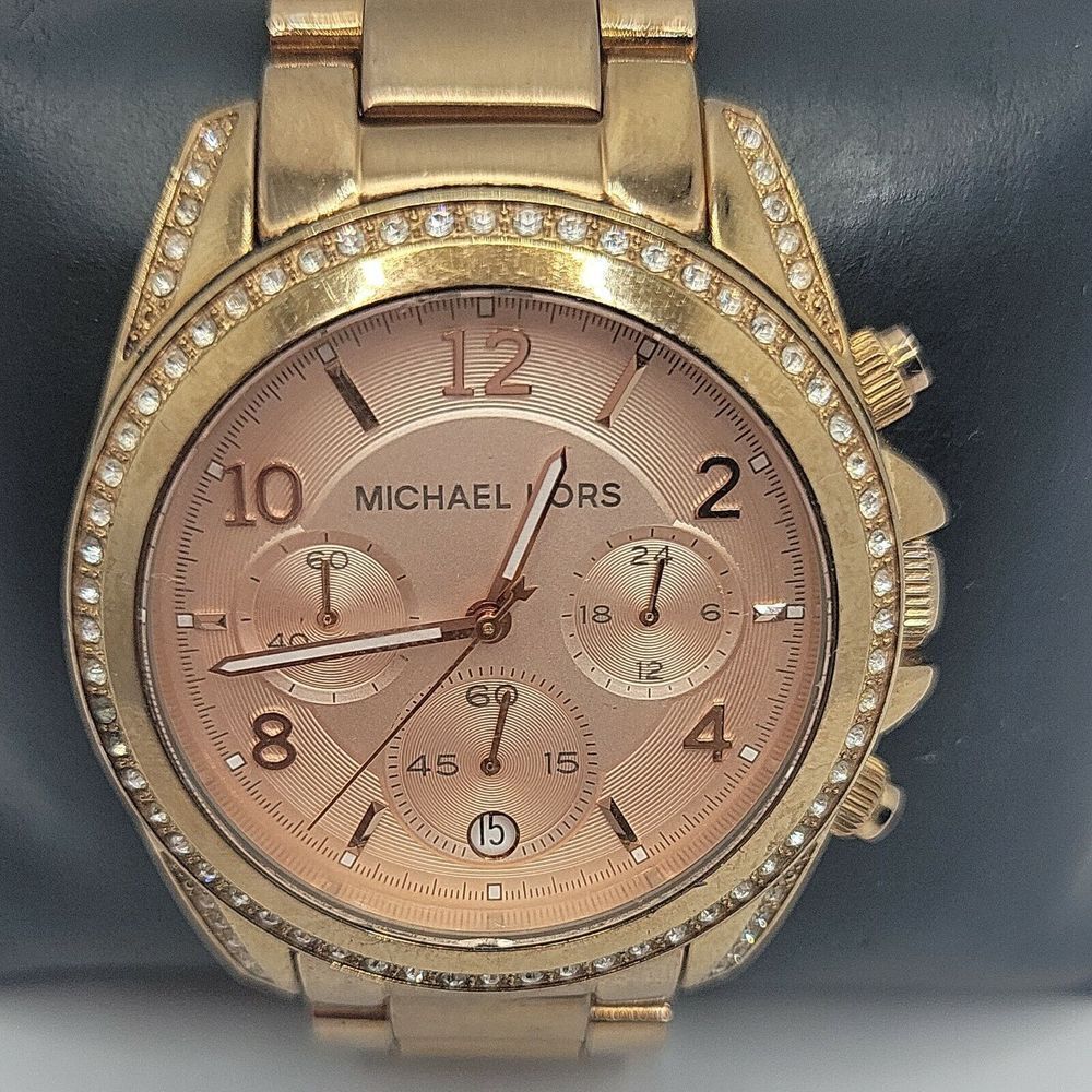 Michael Kors MK5283 Women's Stainless Steel Analog Rose Dial Quartz Watch BC630